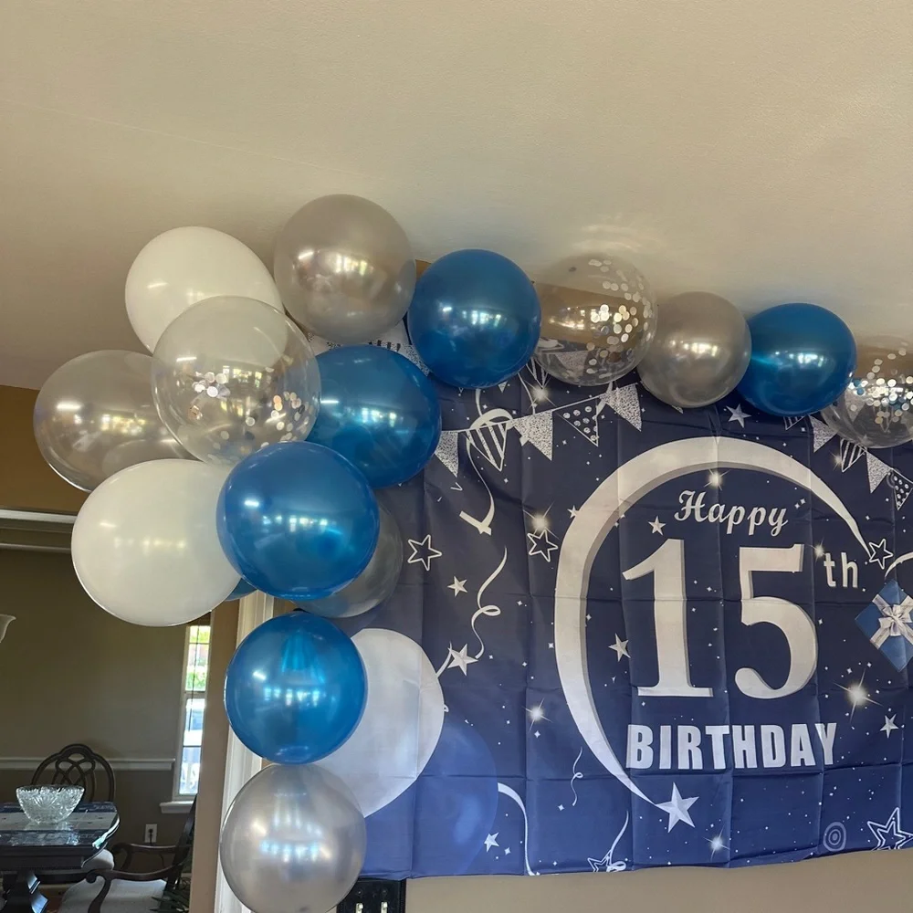 Happy 15th Birthday Party supplies. Used in great condition